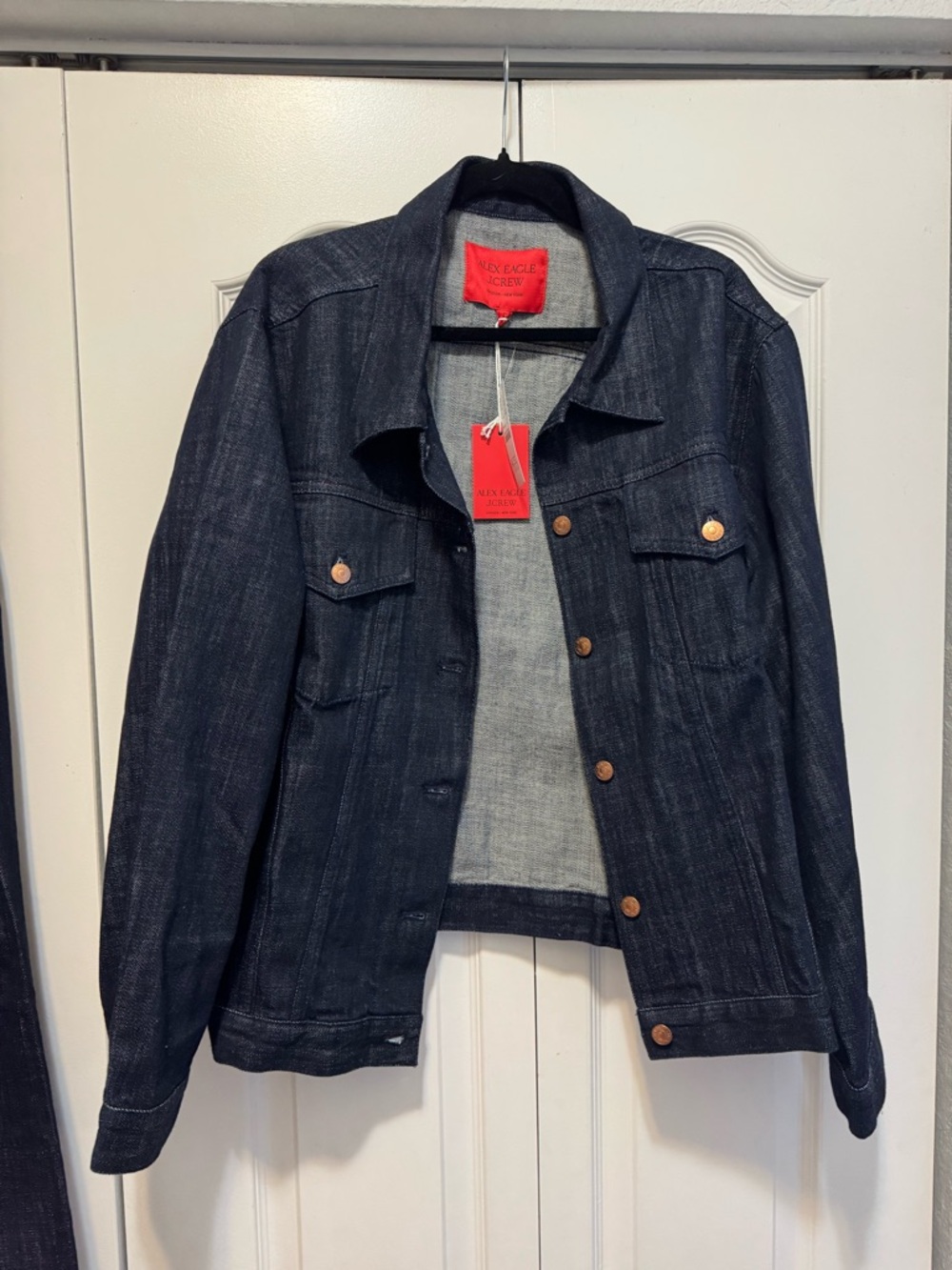 J. Crew collaboration with Alex Eagle (London Designer) Dark Indigo Denim Jacket